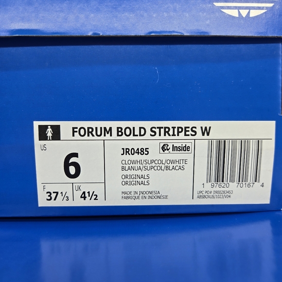 New Adidas Forum Bold Stripes 'White Green' Women's Shoes Size 6 - Picture 8 of 8